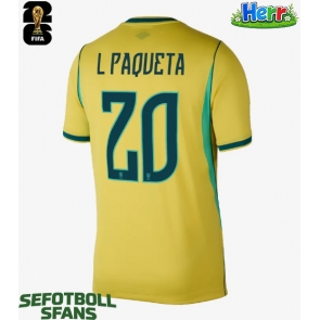 Brasilien Lucas Paqueta #20 Hemmatröja VM 2026 Kortärmad